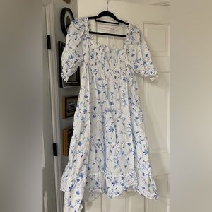Hill House Home Nap Dress Blue Botanical